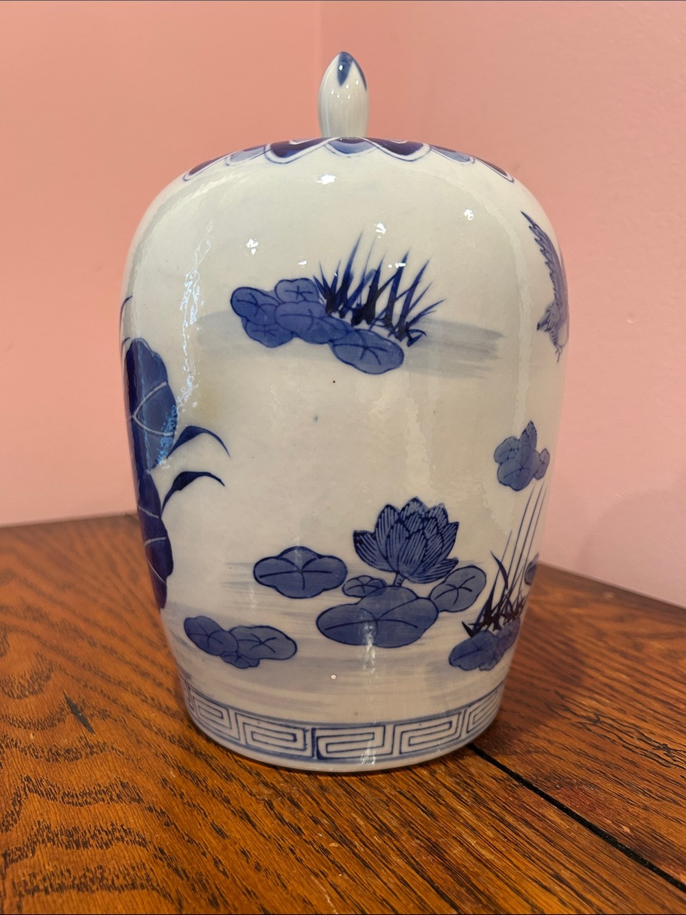 Blue and White Decorative Ceramic Ginger Jar - Home Art - Picture 7 of 9